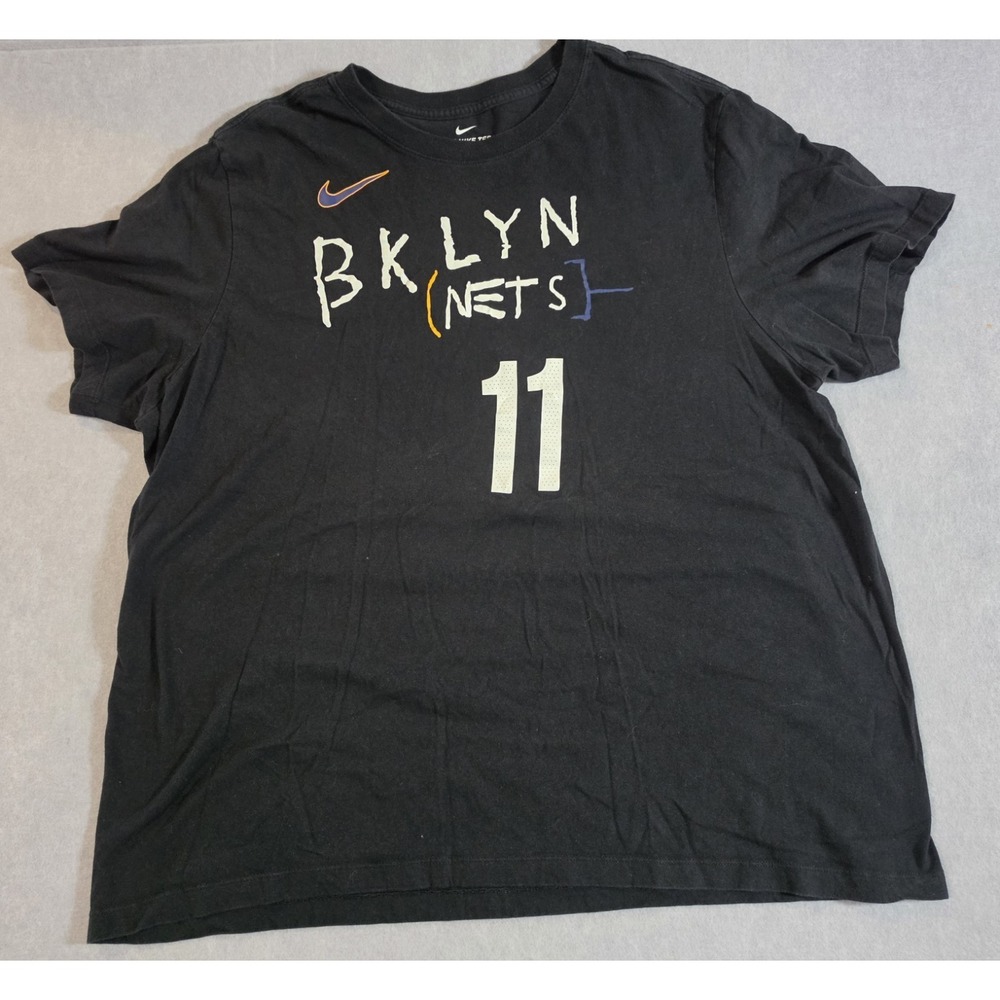 Nike Sz 2XL NBA Brooklyn Nets #11 Irving Shirt Black Pre Owned